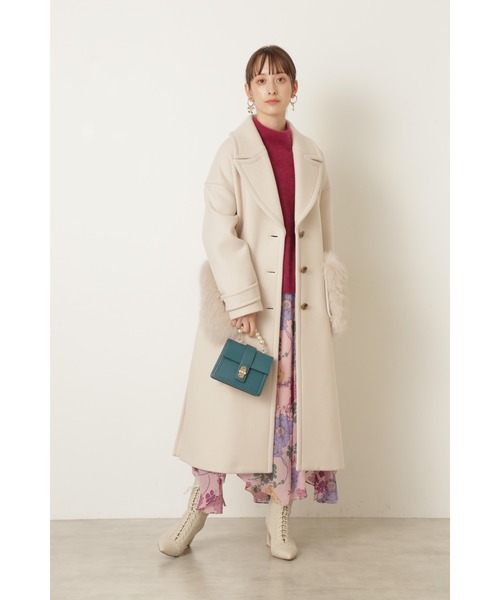 JILL STUART（ジルスチュアート）の「◆【WEB限定】マリンコート（チェスターコート・レディース・ベージュ/ホワイト・SMALL/MEDIUM）」の12枚目の写真