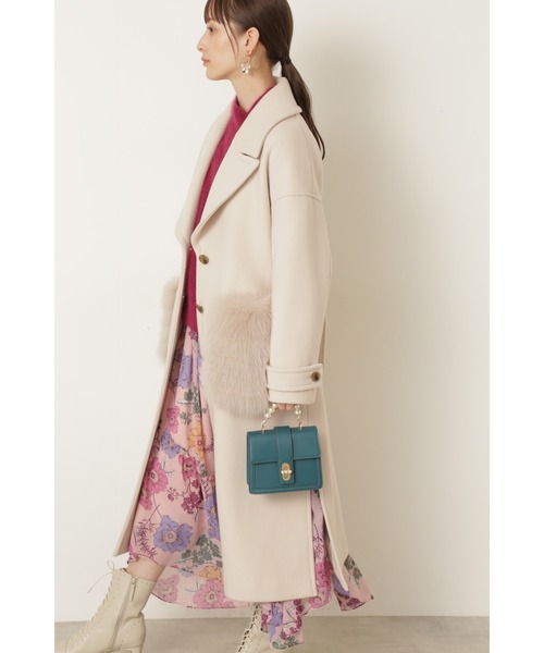 JILL STUART（ジルスチュアート）の「◆【WEB限定】マリンコート（チェスターコート・レディース・ベージュ/ホワイト・SMALL/MEDIUM）」の3枚目の写真