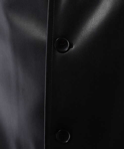 tk.TAKEO KIKUCHI（ティーケータケオキクチ）の「◆シンセティックレザーオーバージャケット（ダウンジャケット/コート・メンズ・ブラック/ブラウン系・88/66）」の16枚目の写真