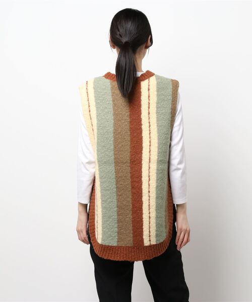 BLACK BY MOUSSY（ブラックバイマウジー）の「stripe knit vest