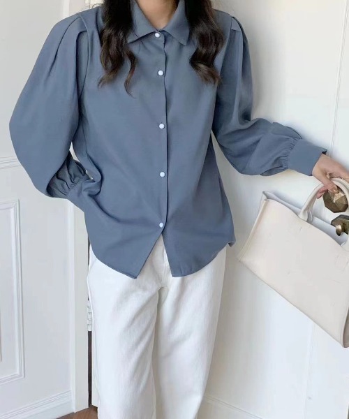 Diosfront(ディオスフロント)の「ボリュウームスリーブルーズシャツ(シャツ/ブラウス・レディース・ホワイト/ブラック/ブルー・M/L)」の20枚目の写真