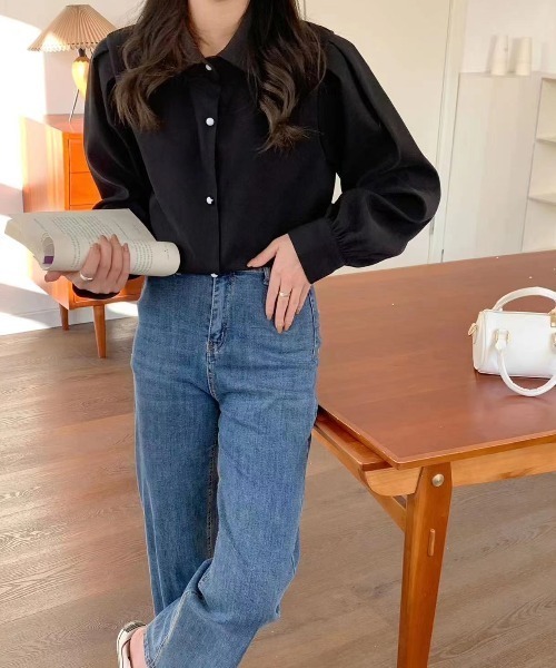 Diosfront(ディオスフロント)の「ボリュウームスリーブルーズシャツ(シャツ/ブラウス・レディース・ホワイト/ブラック/ブルー・M/L)」の16枚目の写真