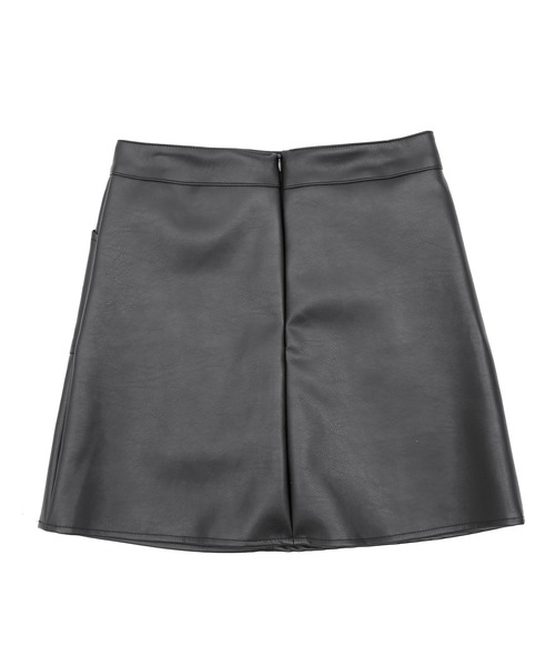 Figments（フィグメンツ）の「合皮ミニスカート（スカート・レディース・ブラック/オフホワイト・MEDIUM/SMALL）」の6枚目の写真