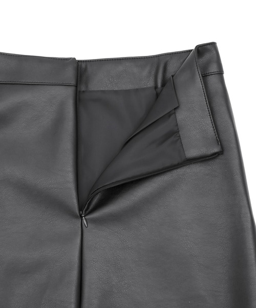 Figments（フィグメンツ）の「合皮ミニスカート（スカート・レディース・ブラック/オフホワイト・MEDIUM/SMALL）」の9枚目の写真