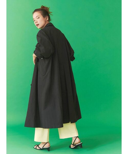 Ungrid（アングリッド）の「ステンカラーコート ( スタンドカラーロングコート )（ステンカラーコート・レディース・ベージュ/ブラック・SMALL/MEDIUM）」の9枚目の写真