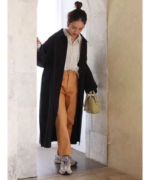 Ungrid（アングリッド）の「ステンカラーコート ( スタンドカラーロングコート )（ステンカラーコート・レディース・ベージュ/ブラック・SMALL/MEDIUM）」の13枚目の写真