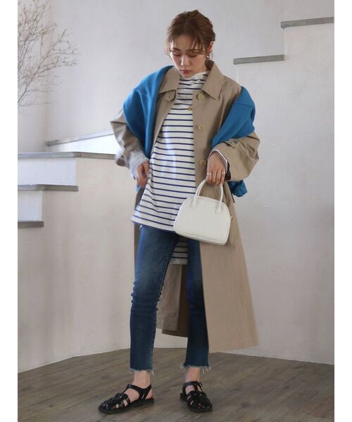 Ungrid（アングリッド）の「ステンカラーコート ( スタンドカラーロングコート )（ステンカラーコート・レディース・ベージュ/ブラック・SMALL/MEDIUM）」の17枚目の写真