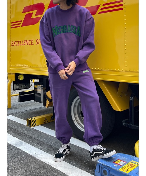 CPCM（シーピーシーエム）の「NEBRASKAロゴ刺繍裏起毛スウェットパンツ（スウェットパンツ・メンズ・パープル/ブラウン/グレー/グリーン・FREE）」の22枚目の写真