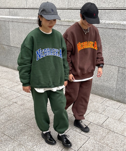 CPCM（シーピーシーエム）の「NEBRASKAロゴ刺繍裏起毛スウェットパンツ（スウェットパンツ・メンズ・パープル/ブラウン/グレー/グリーン・FREE）」の14枚目の写真