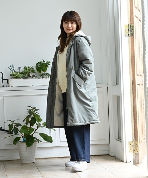 NAVY(ネイビー)の「ハイネック ニット もっちりプルオーバー(ニット/セーター・レディース・ベージュ/ピンク/グリーン/アイボリー・フリー)」の16枚目の写真