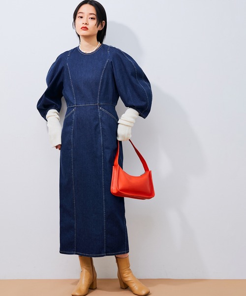 ラウンドスリーブデニムワンピース ワンピース Adam Et Rope アダムエロペ のファッション通販 Zozotown ラウンドスリーブデニムワンピース ワンピース Adam Et Rope アダムエロペ のファッション通販 Zozotown