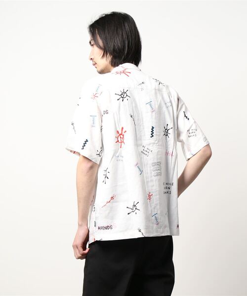 Afends(アフェンズ)の「SS SHIRT/AFENDS(アフェンズ)半袖シャツ(シャツ/ブラウス・メンズ・ホワイト・MEDIUM/LARGE/SMALL/X-LARGE)」の3枚目の写真