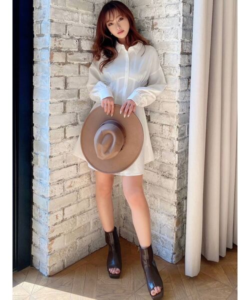 RESEXXY(リゼクシー)の「コルセットシャツワンピース(ワンピース・レディース・ホワイト/ブラック/ピンク・FREE)」の16枚目の写真