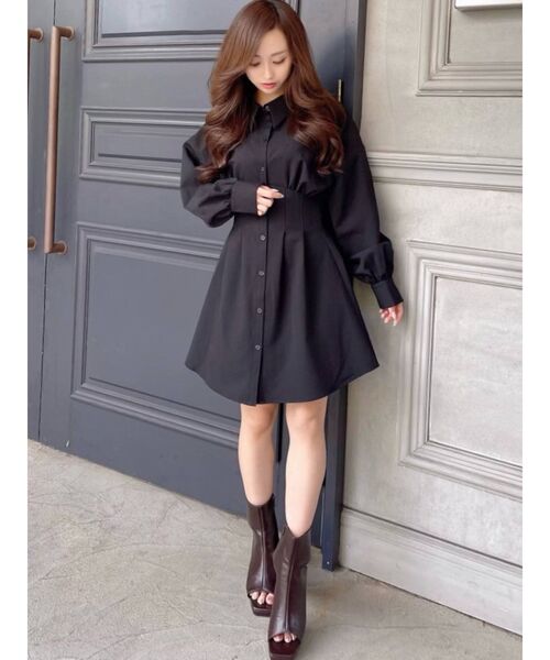 RESEXXY(リゼクシー)の「コルセットシャツワンピース(ワンピース・レディース・ホワイト/ブラック/ピンク・FREE)」の21枚目の写真