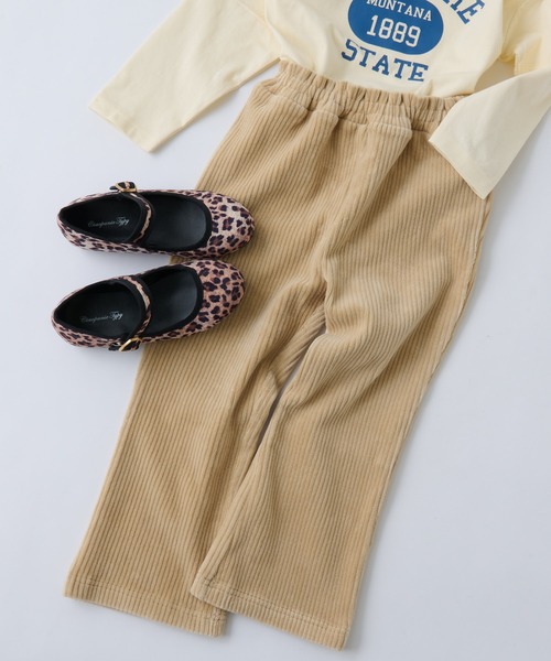 CIAOPANIC TYPY(チャオパニックティピー)の「【KIDS】あったかコールリブフレアパンツ(その他パンツ・キッズ・ベージュ/ブラウン/マスタード・MEDIUM/XX-LARGE/X-LARGE/SMALL/LARGE)」の2枚目の写真