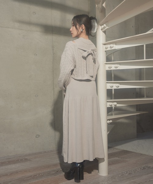 ANDGEEBEE（アンジービー）の「ニットワンピセット（ワンピース・レディース・ベージュ/ブラウン・MEDIUM）」の20枚目の写真