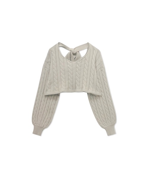 ANDGEEBEE（アンジービー）の「ニットワンピセット（ワンピース・レディース・ベージュ/ブラウン・MEDIUM）」の12枚目の写真