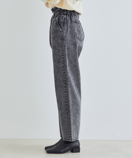 vis-`a-vis（ビサビ）の「【WEB限定】ケミカルウォッシュウエストギャザーストレートデニム（デニムパンツ・レディース・ブルー系その他6/ブラック系その他・SS/M/S/L）」の10枚目の写真