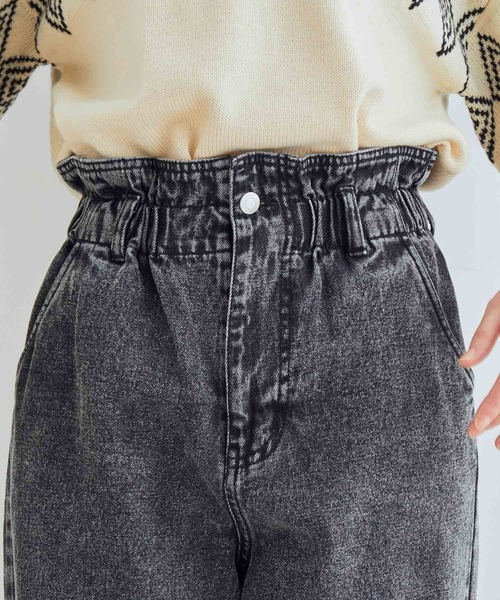 vis-`a-vis（ビサビ）の「【WEB限定】ケミカルウォッシュウエストギャザーストレートデニム（デニムパンツ・レディース・ブルー系その他6/ブラック系その他・SS/M/S/L）」の14枚目の写真