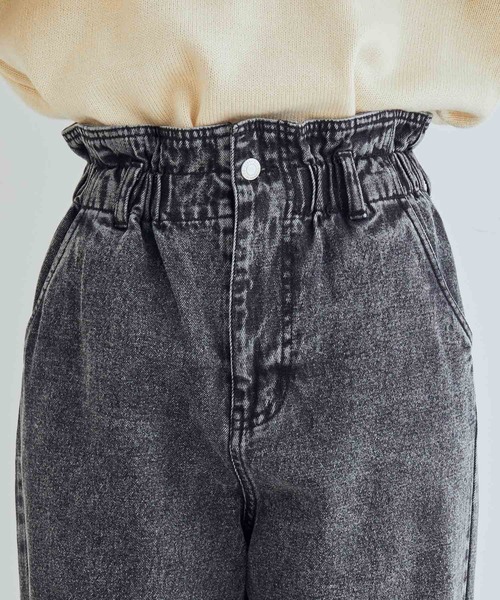 vis-`a-vis（ビサビ）の「【WEB限定】ケミカルウォッシュウエストギャザーストレートデニム（デニムパンツ・レディース・ブルー系その他6/ブラック系その他・SS/M/S/L）」の15枚目の写真