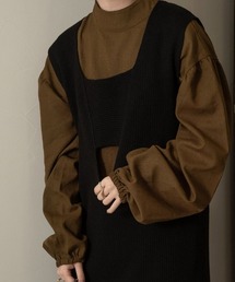 lawgy | stand neck sleeve gather blouse(シャツ/ブラウス)