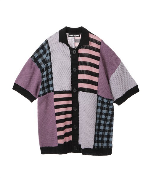 Candy Stripper(キャンディストリッパー)の「COVERED WITH PATTERNS KNIT カーディガン(カーディガン/ボレロ・レディース・パープル/ブラック/カーキ・2)」の22枚目の写真