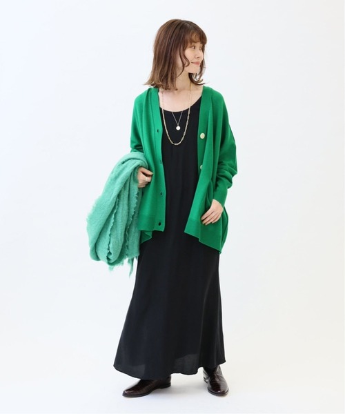 FRAMeWORK（フレームワーク）の「Vネック ビッグカーディガン3◆（カーディガン/ボレロ・レディース・チャコールグレー/グリーン/アイボリー・FREE）」の9枚目の写真