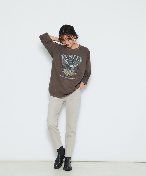 RIVE DROITE（リヴドロワ）の「GOOD ROCK SPEED/EAGLEピグメントTシャツ（Tシャツ/カットソー・レディース・ブラウン・FREE）」の5枚目の写真