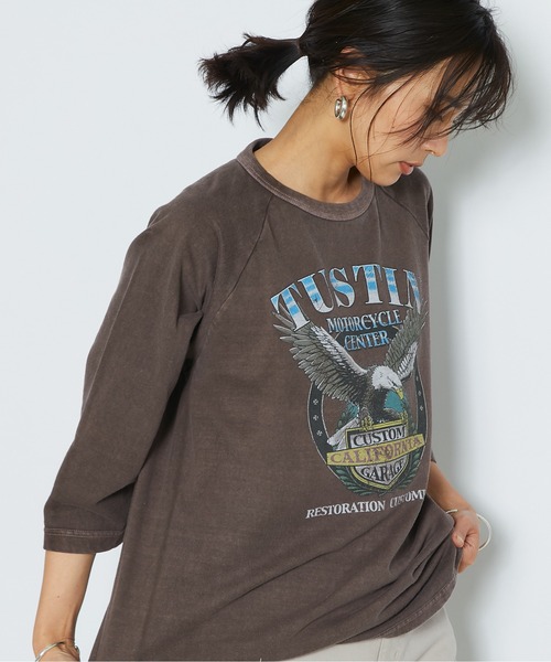 RIVE DROITE（リヴドロワ）の「GOOD ROCK SPEED/EAGLEピグメントTシャツ（Tシャツ/カットソー・レディース・ブラウン・FREE）」の7枚目の写真