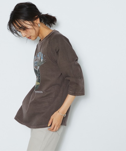 RIVE DROITE（リヴドロワ）の「GOOD ROCK SPEED/EAGLEピグメントTシャツ（Tシャツ/カットソー・レディース・ブラウン・FREE）」の8枚目の写真