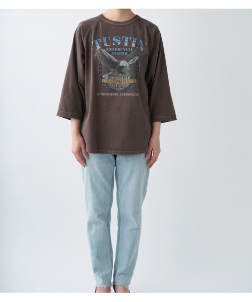 RIVE DROITE（リヴドロワ）の「GOOD ROCK SPEED/EAGLEピグメントTシャツ（Tシャツ/カットソー・レディース・ブラウン・FREE）」の10枚目の写真