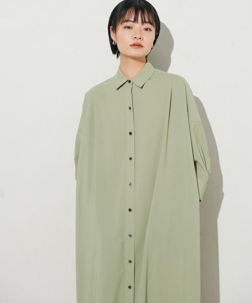 N.O.R.C by the line（ノークバイザライン）の「ドライストレッチシャツワンピース（シャツワンピース・レディース・イエロー/カーキ/ブラック/トップグレー・S/M）」の19枚目の写真