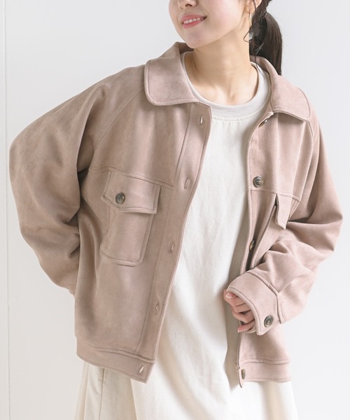 rps（アールピーエス）の「スエードポンチＣＰＯジャケット（カバーオール・レディース・チャコールグレー/アイボリー/ピンクベージュ/グレイッシュベージュ・M）」の4枚目の写真