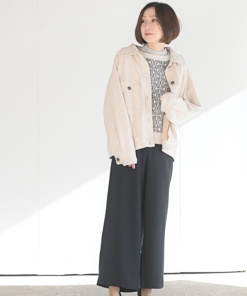 rps（アールピーエス）の「スエードポンチＣＰＯジャケット（カバーオール・レディース・チャコールグレー/アイボリー/ピンクベージュ/グレイッシュベージュ・M）」の6枚目の写真