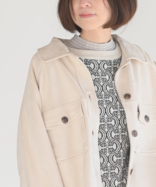 rps（アールピーエス）の「スエードポンチＣＰＯジャケット（カバーオール・レディース・チャコールグレー/アイボリー/ピンクベージュ/グレイッシュベージュ・M）」の9枚目の写真