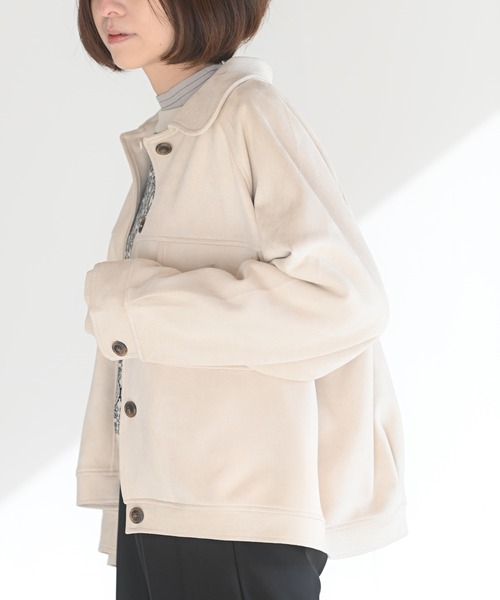 rps（アールピーエス）の「スエードポンチＣＰＯジャケット（カバーオール・レディース・チャコールグレー/アイボリー/ピンクベージュ/グレイッシュベージュ・M）」の12枚目の写真