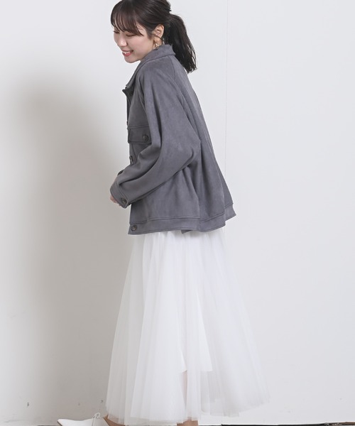 rps（アールピーエス）の「スエードポンチＣＰＯジャケット（カバーオール・レディース・チャコールグレー/アイボリー/ピンクベージュ/グレイッシュベージュ・M）」の14枚目の写真