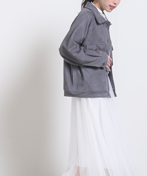 rps（アールピーエス）の「スエードポンチＣＰＯジャケット（カバーオール・レディース・チャコールグレー/アイボリー/ピンクベージュ/グレイッシュベージュ・M）」の16枚目の写真