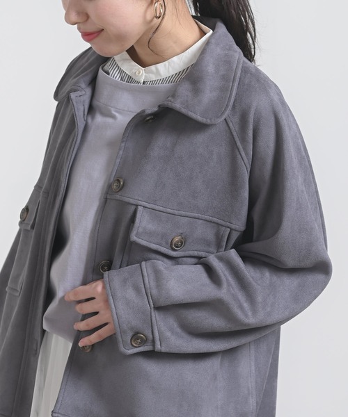 rps（アールピーエス）の「スエードポンチＣＰＯジャケット（カバーオール・レディース・チャコールグレー/アイボリー/ピンクベージュ/グレイッシュベージュ・M）」の17枚目の写真