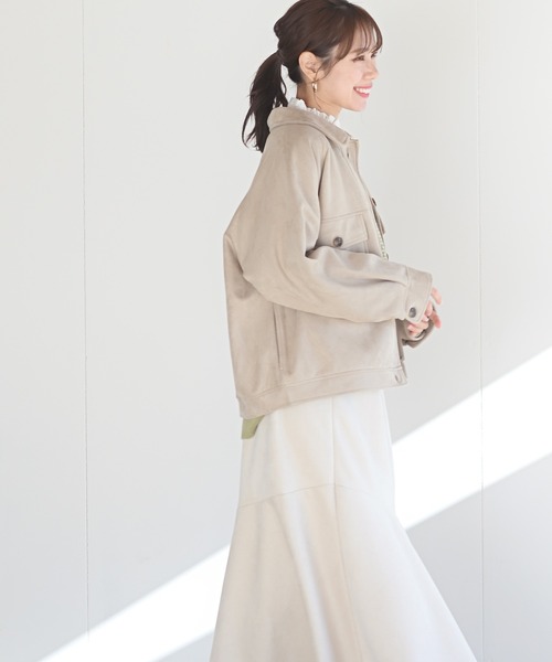 rps（アールピーエス）の「スエードポンチＣＰＯジャケット（カバーオール・レディース・チャコールグレー/アイボリー/ピンクベージュ/グレイッシュベージュ・M）」の21枚目の写真