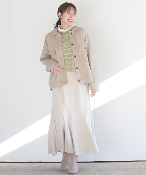 rps（アールピーエス）の「スエードポンチＣＰＯジャケット（カバーオール・レディース・チャコールグレー/アイボリー/ピンクベージュ/グレイッシュベージュ・M）」の22枚目の写真