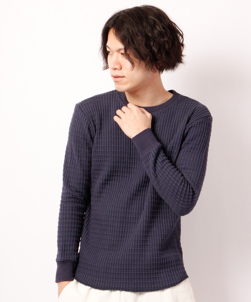 House of Blues(ハウスオブブルース)の「T/Cオニワッフルクルーネックカットソー(Tシャツ/カットソー・メンズ・ホワイト/ブラック/ネイビー・M/L)」の7枚目の写真
