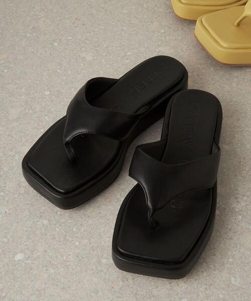 CITEN（シテン）の「＜CITEN（シテン）＞ボリュームソール ワイドトング サンダル（サンダル・レディース・ブラック/クリーム・L/M/S）」の4枚目の写真