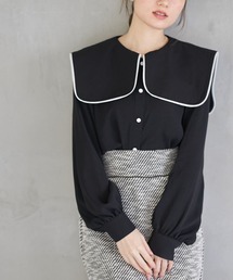 tocco closet | 【ZOZO限定】配色ライン入りセーラーカラーブラウス(シャツ/ブラウス)
