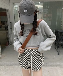 .KOM | A'GEM/9 × .kom『.kom/ドットケーオーエム』クロップド丈 ロングスリーブカットソー(Tシャツ/カットソー)