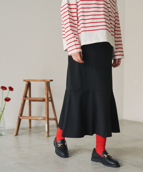 ANGIE（アンジー）の「ポンチハイウエストマーメイドロングスカート（スカート・レディース・グリーン/ブラック/ライトグレー・FREE）」の20枚目の写真