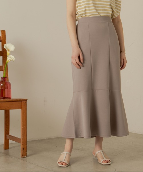 ANGIE（アンジー）の「ポンチハイウエストマーメイドロングスカート（スカート・レディース・グリーン/ブラック/ライトグレー・FREE）」の21枚目の写真