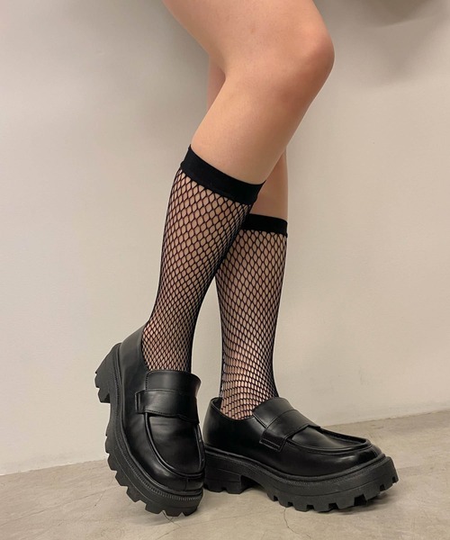 WEGO(ウィゴー)の「WEGO/ネットハイソックス(ソックス/靴下・レディース・ブラック・23-25cm)」の1枚目の写真