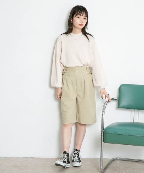 KBF（ケイビーエフ）の「illi　ショルダータックニットプルオーバー（ニット/セーター・レディース・チャコールグレー/ベージュ/アイボリー・ONE）」の10枚目の写真