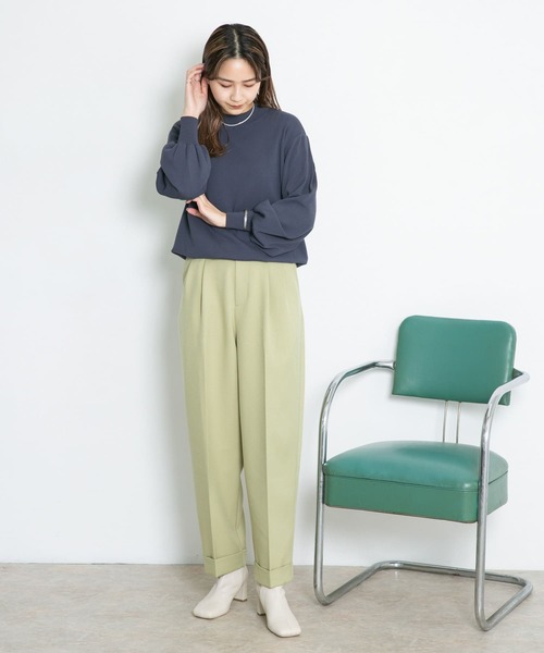 KBF（ケイビーエフ）の「illi　ショルダータックニットプルオーバー（ニット/セーター・レディース・チャコールグレー/ベージュ/アイボリー・ONE）」の15枚目の写真